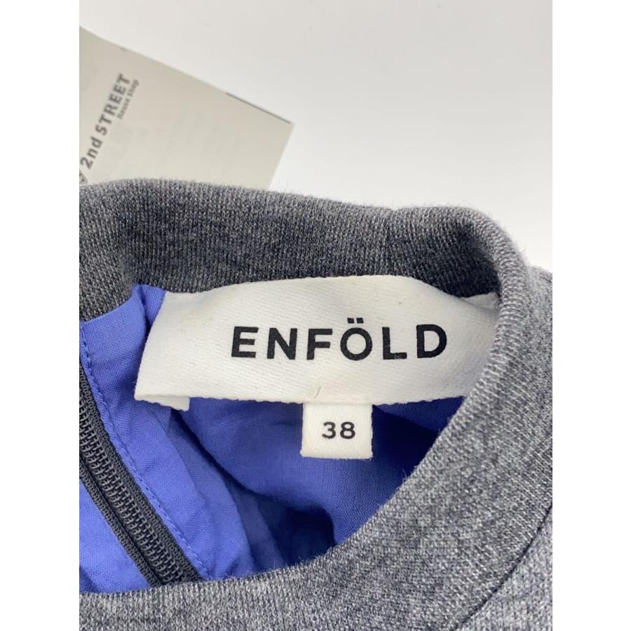 ENFOLD◆LAYERED PULLOVER/トップス/38/ポリエステル/GRY/300HA880-2450_2