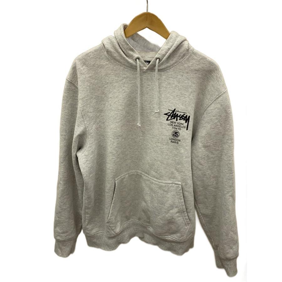 Stussy グレー パーカー Lサイズ STUSSY◇パーカー/L/コットン/グレー/3923614 : セカンドストリート