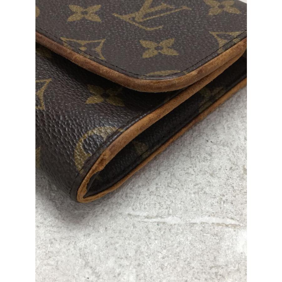 通常配送料無料 LOUIS VUITTON◆ポシェット・ツインGM_モノグラム_BRW/PVC/BRW