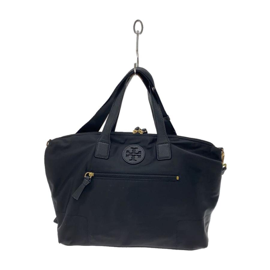 Tory Burch ブラック ナイロンバッグ TORY BURCH◇ハンドバッグ/ナイロン/BLK/無地/10005972/持ち手一