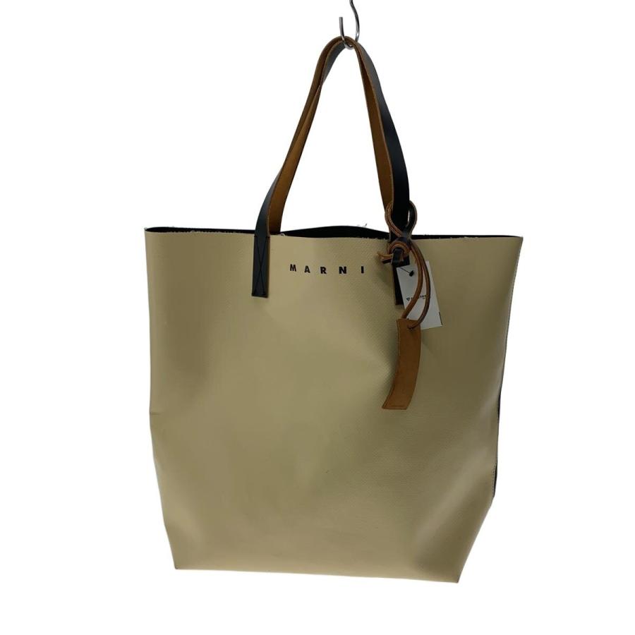 MARNI◇トライベッカ/バイカラー/トートバッグ/PVC/BEG/SHMQ0000A3