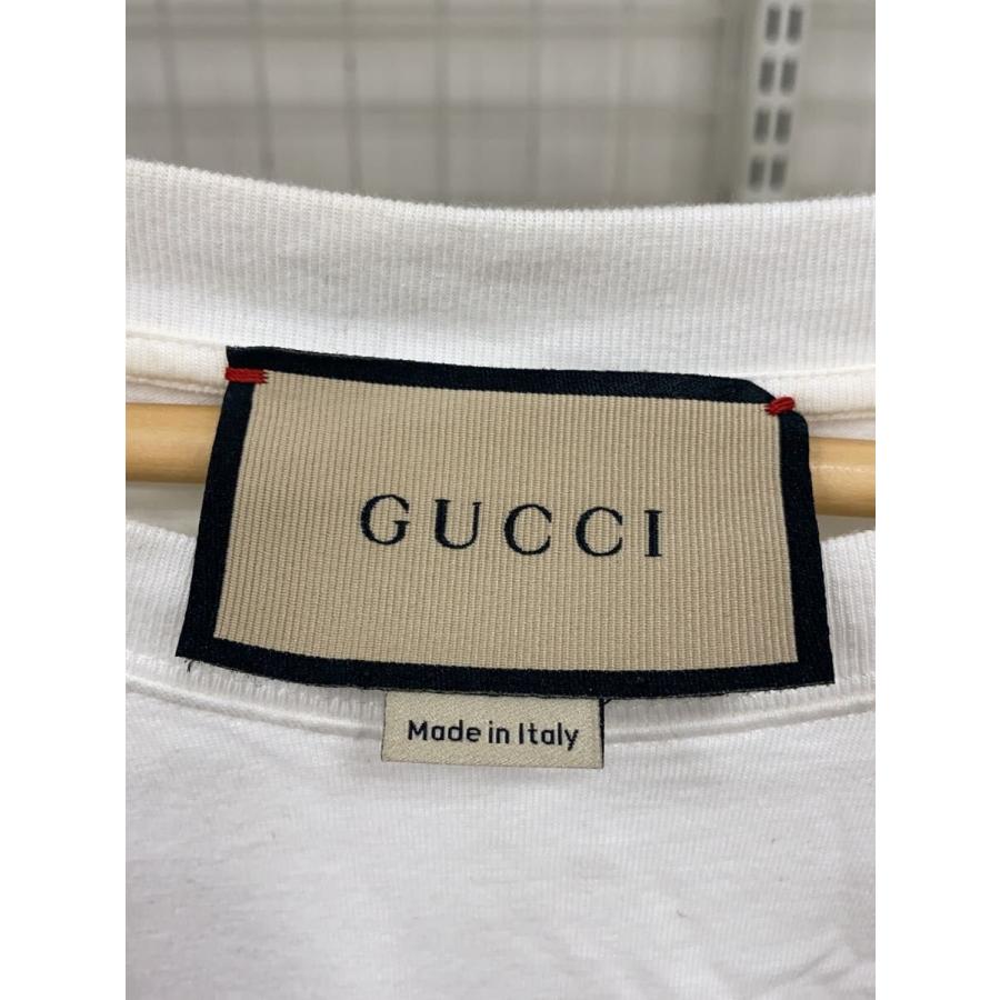 GUCCI◇22SS/MIRROR PRINT T-SHIRT/Tシャツ/M/コットン/WHT/プリント