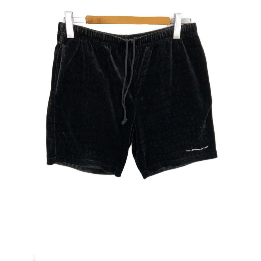 supreme croc velour short Sサイズ ベロア ショーツ Supreme◇18SS/Croc Velour Short/ショートパンツ/M/ベロア/BLK