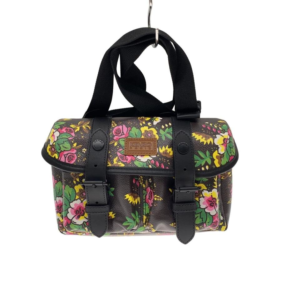 KENZO◇ショルダーバッグ/レザー/BLK/花柄// : セカンドストリート