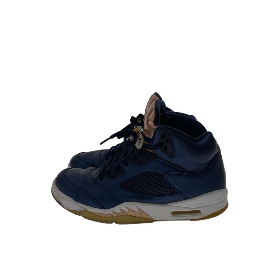 NIKE◇AIR JORDAN 5 RETRO/エアジョーダンレトロ/ネイビー/136027-416