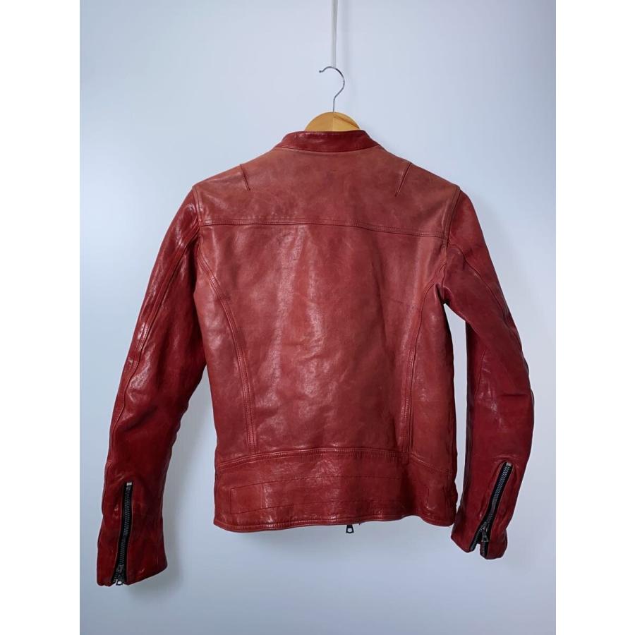 ISAMU KATAYAMA BACKLASH◇シングルライダースジャケット/S/馬革/RED