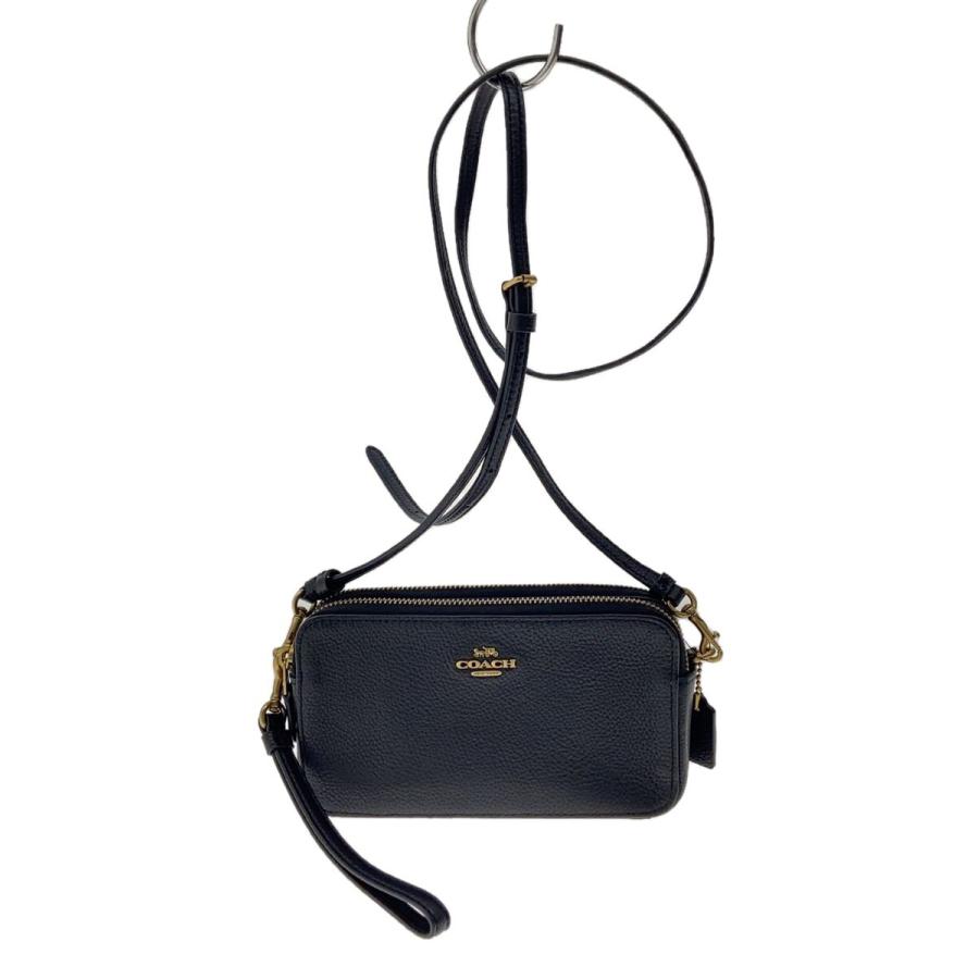 COACH◇ショルダーバッグ/レザー/BLK/無地/88484 : セカンドストリート