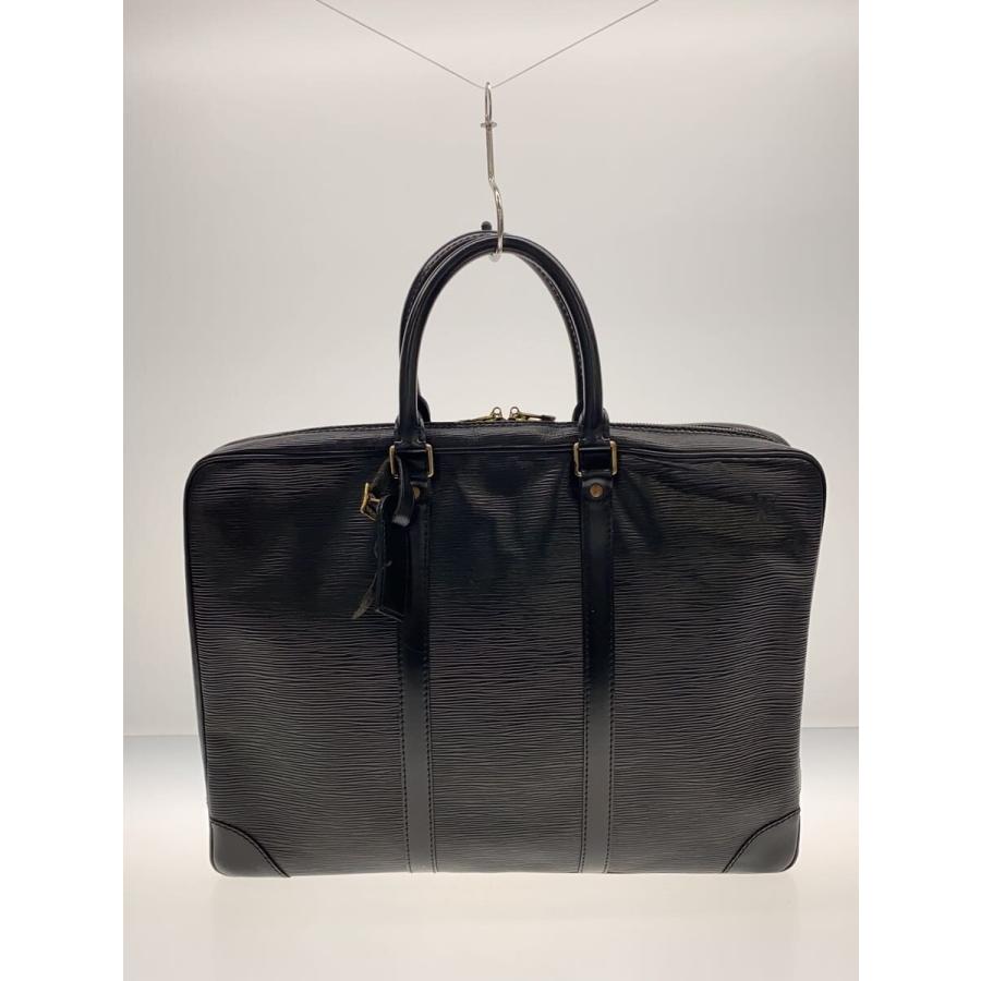 LOUIS VUITTON◇ポルト・ドキュマン・ヴォワヤージュ_エピ/レザー/BLK