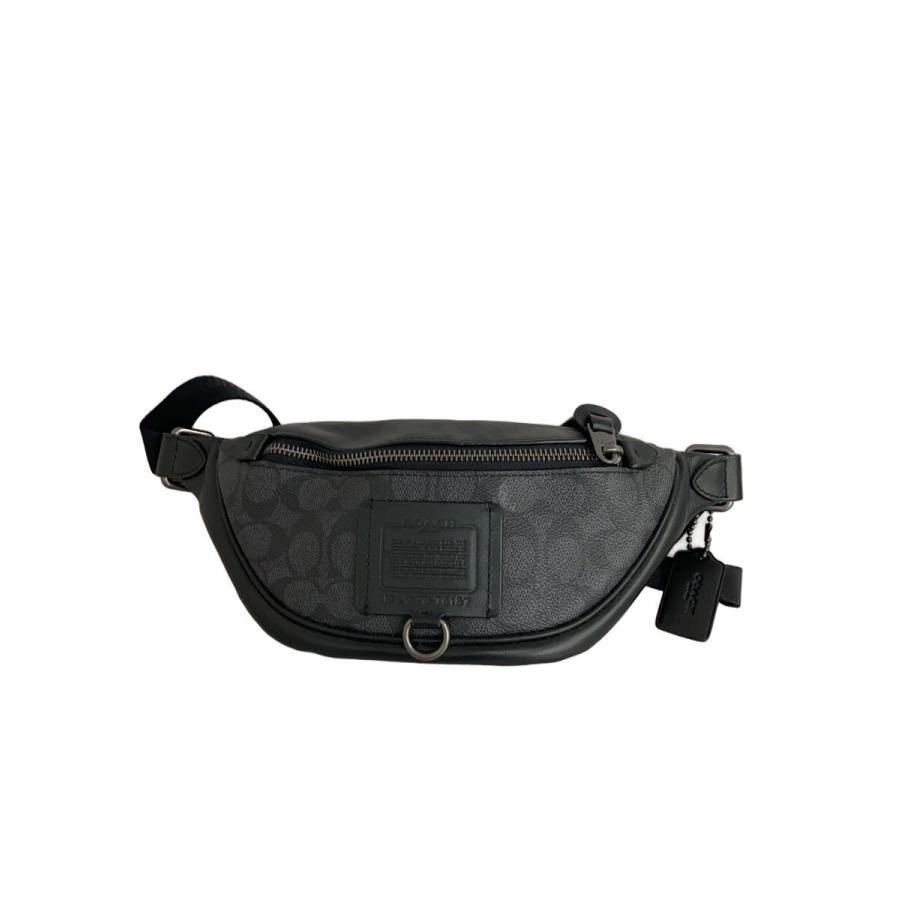 【極美品】coach ウエストバッグ PVC シグネチャー COACH◇ウエストバッグ_シグネチャー/PVC/BLK : セカンドストリート