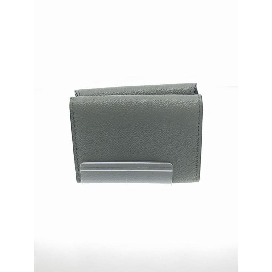 Christian Dior◇3つ折り財布/レザー/ブルー/無地/レディース Christian Dior◇3つ折り財布/レザー/ブルー/無地/レディース