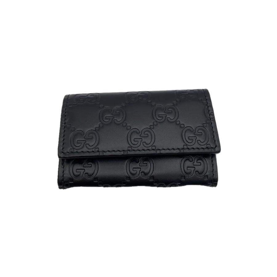 GUCCI◇キーケース/レザー/BLK/総柄/メンズ/779824 : セカンド