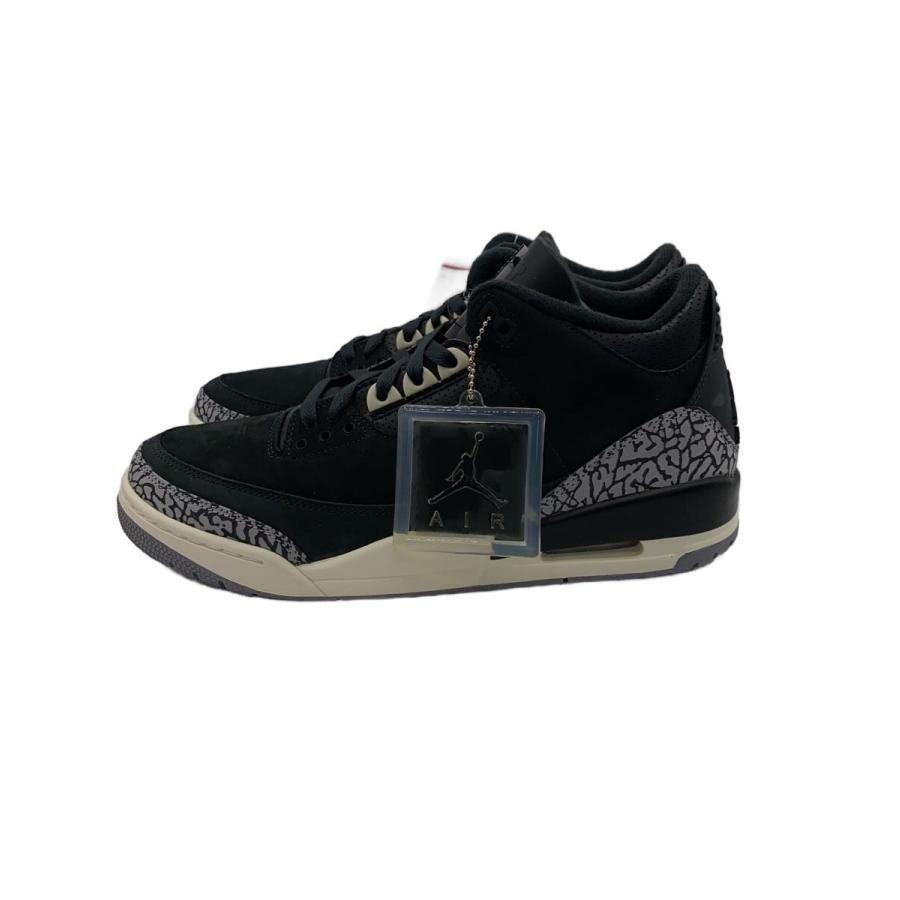 NIKE◇AIR JORDAN 3_エアジョーダン3/29cm/BLK/スウェード : セカンド 