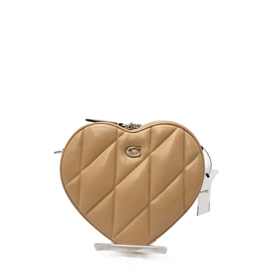 coach ハート クロスボディ・キルティング COACH◇ハートクロスボディキルティング/ショルダーバッグ/レザー/PNK