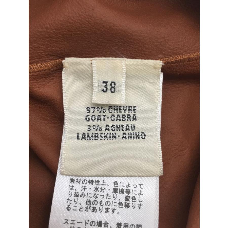 HERMES◆ノースリーブワンピース/38/レザー//_3