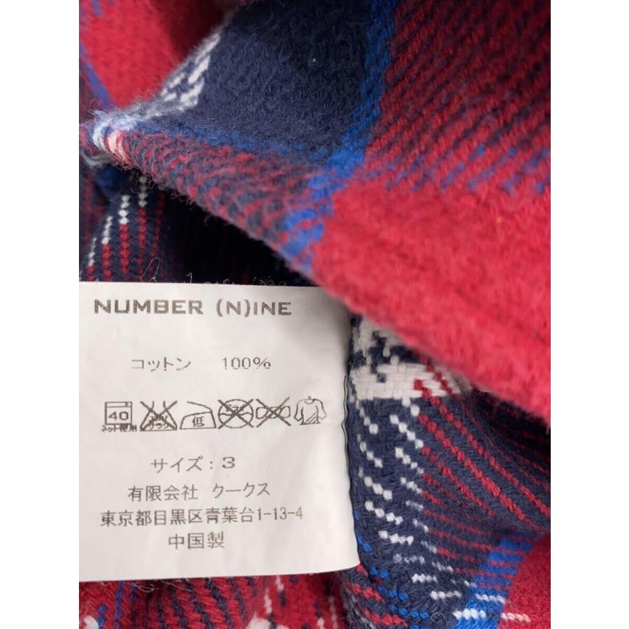 NUMBER (N)INE◆長袖シャツ/3/コットン/レッド/チェック/右ボタン欠品｜ssol-shopping｜04