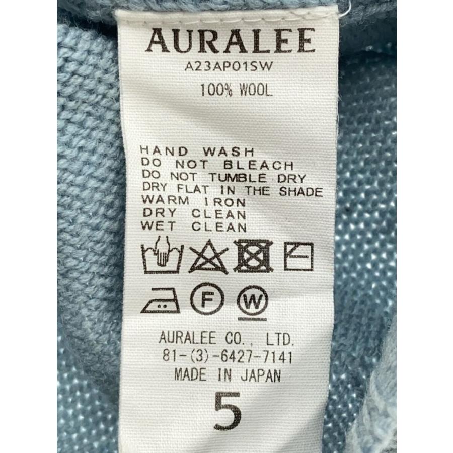AURALEE◇セーター(厚手)/5/ウール/ブルー/A23AP01SW : セカンド
