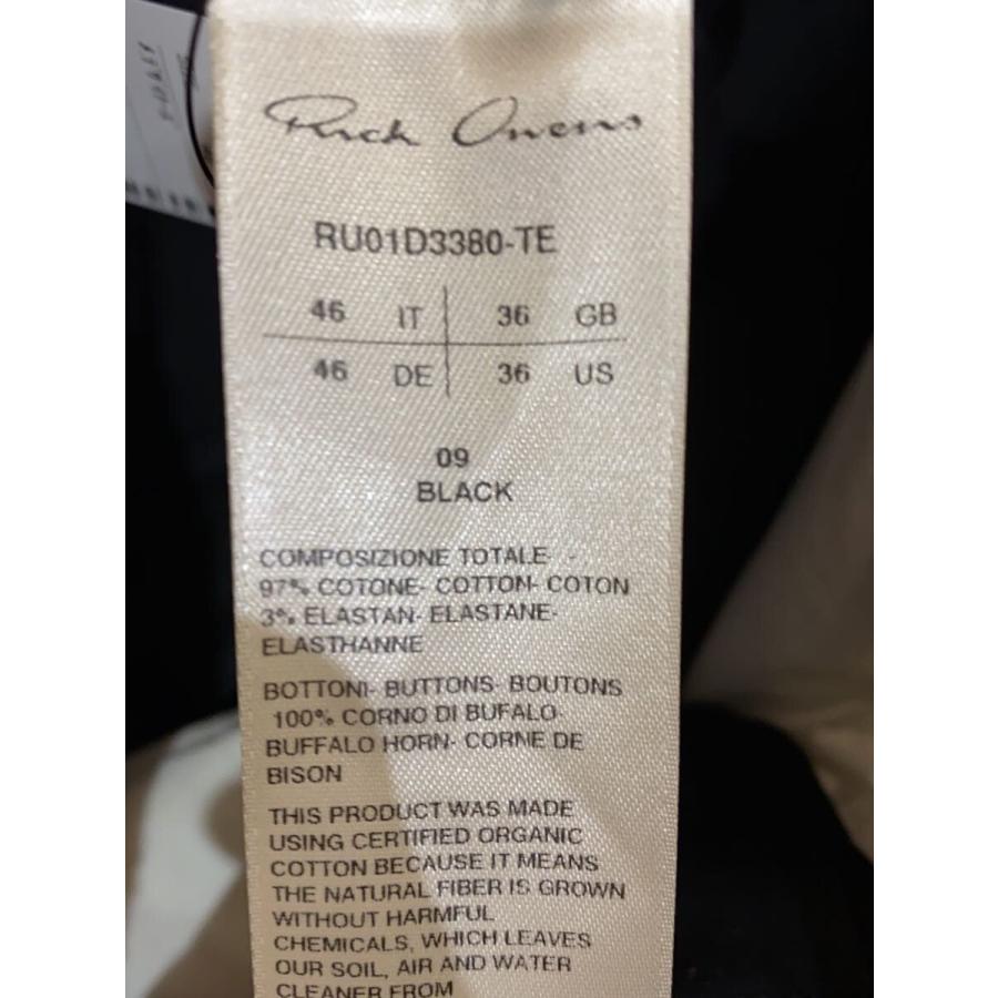 Rick Owens◇ボトム/46/コットン/ブラック/RU01D3380-TE Rick Owens◇ボトム/46/コットン/ブラック/RU01D3380-TE