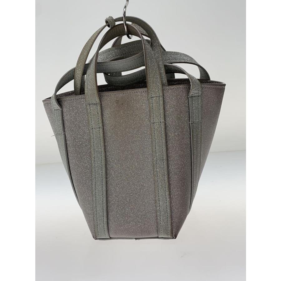 BALENCIAGA◇持ち手変色箇所有/トートバッグ/--/シルバー/ラメ/672793