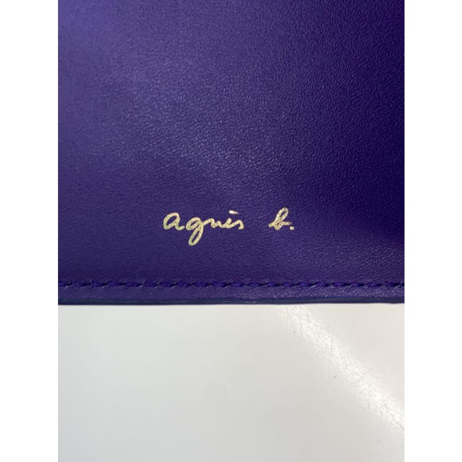 agnes b. / 小傷有/財布/レザー/パープル/レディース agnes b.◇小傷有/財布/レザー/パープル/レディース