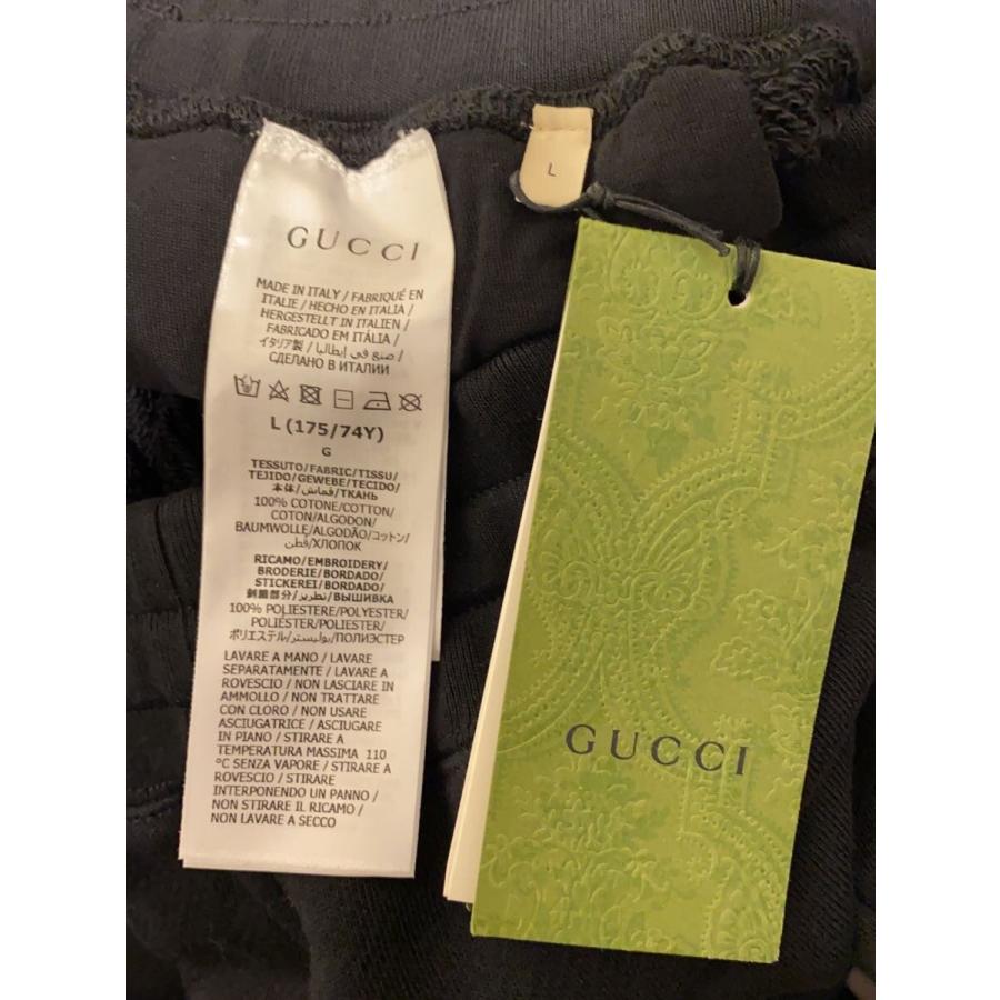GUCCI◆Sweatpants with logo/スウェットパンツ/L/コットン/BLK/756870 XJF13//_4