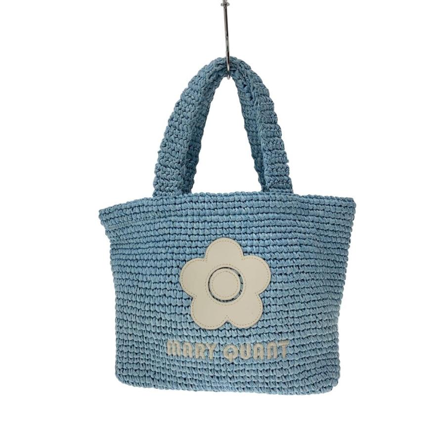 MARY QUANT◇クロッシェラフィアライク トート/ハンドバッグ/--/BLU