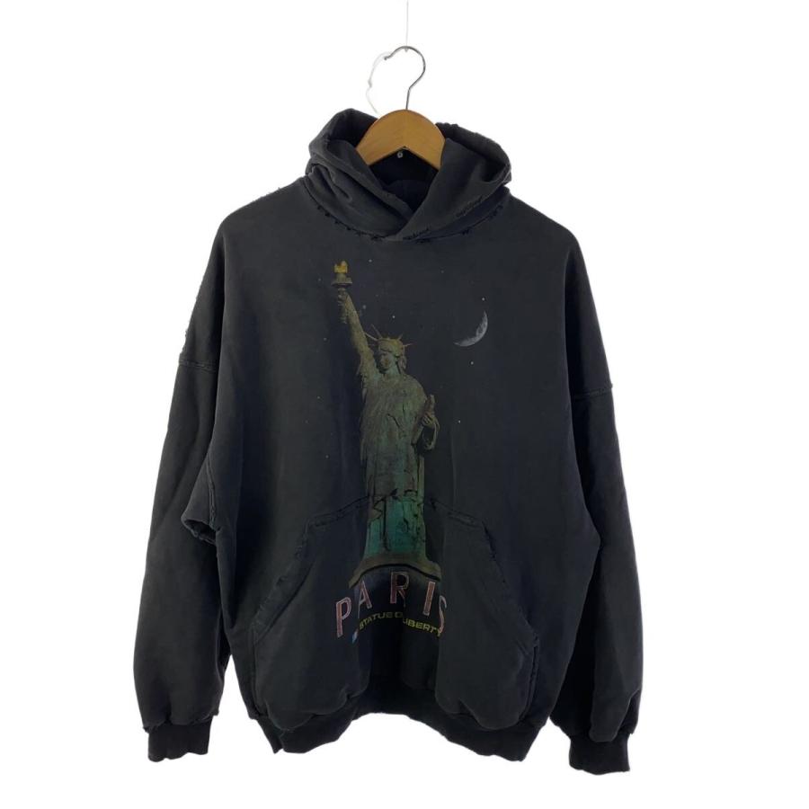 BALENCIAGA◇自由の女神/パーカー/L/コットン/ブラック/JP57 2024