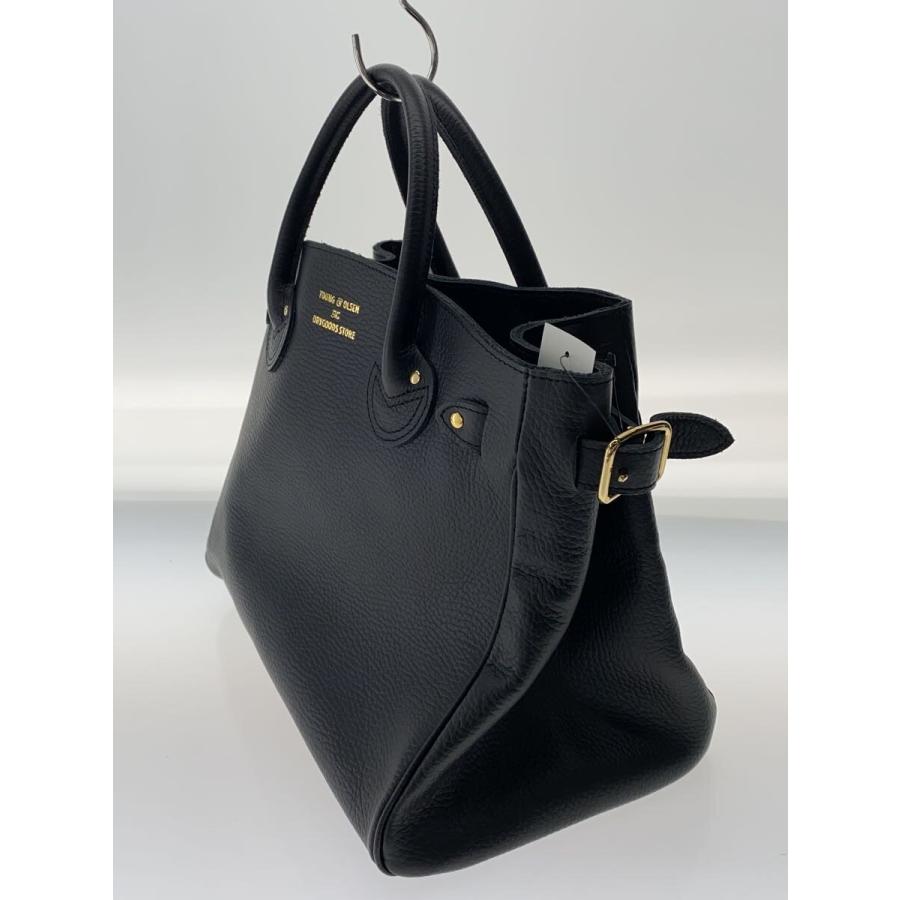 YOUNG & OLSEN◇EMBOSSED LEATHER BELTED TOTE S/トートバッグ/レザー