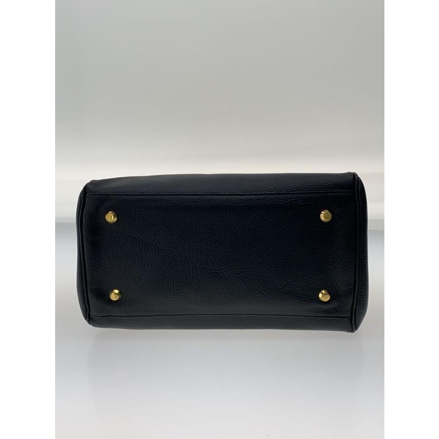 YOUNG & OLSEN◇EMBOSSED LEATHER BELTED TOTE S/トートバッグ/レザー