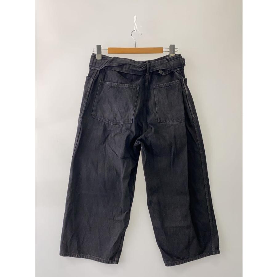 芝*ハ様 COMOLI ブラック ストレートデニムパンツ 3 COMOLI◇20SS/BELTED DENIMU PANTS/3/コットン/ブラック/R01-03011