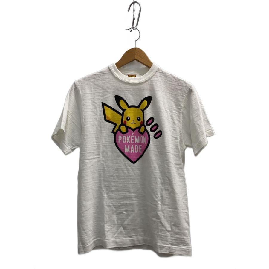 HUMAN MADE◇POKEMON MADE GRAPHIC T-SHIRT/ピカチュウ/Tシャツ/S