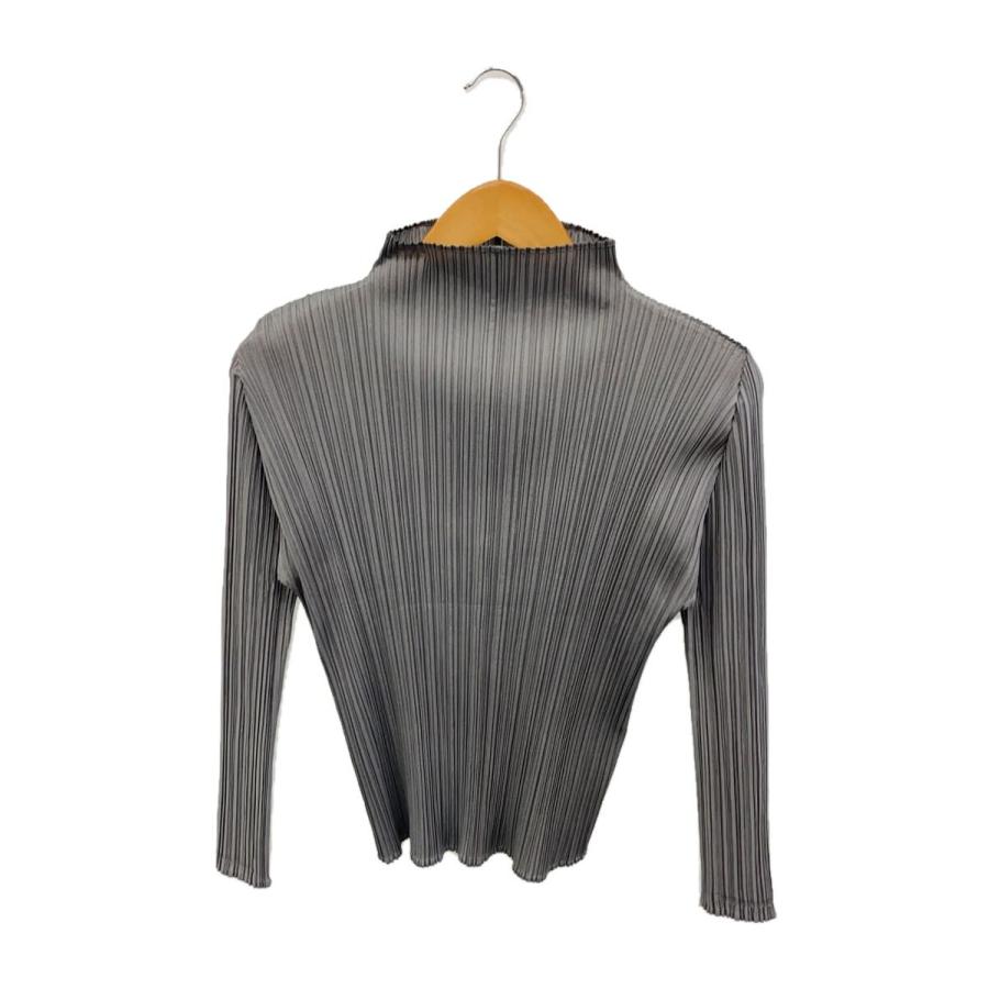 PLEATS PLEASE ISSEY MIYAKE◇長袖カットソー/--/ポリエステル/GRY