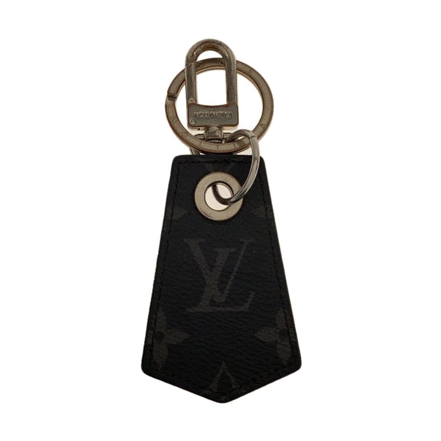 ぷ　LOUIS VUITTON ブラック キーホルダー ルイヴィトン エクリプス キーホルダー アンシャッペ 黒 SV金具