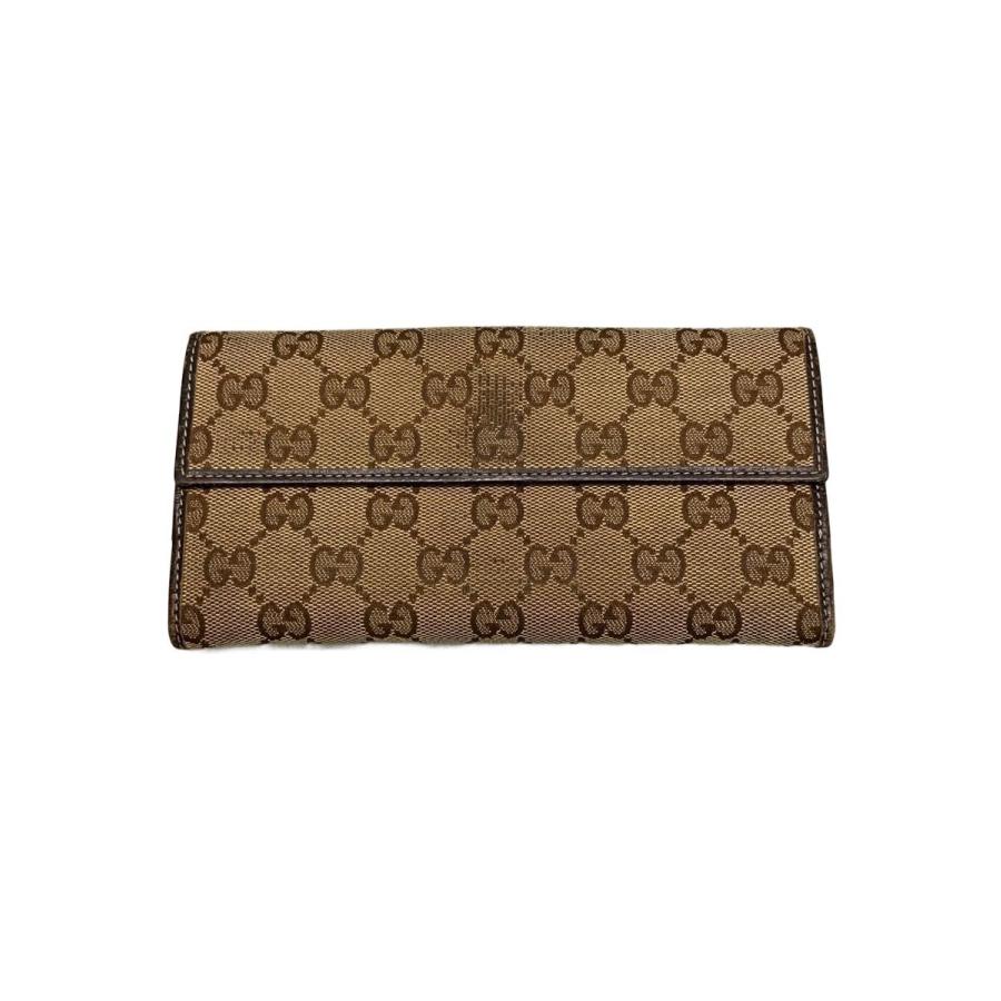 GUCCI◇長財布/キャンバス/BRW/総柄/レディース/212089・3661