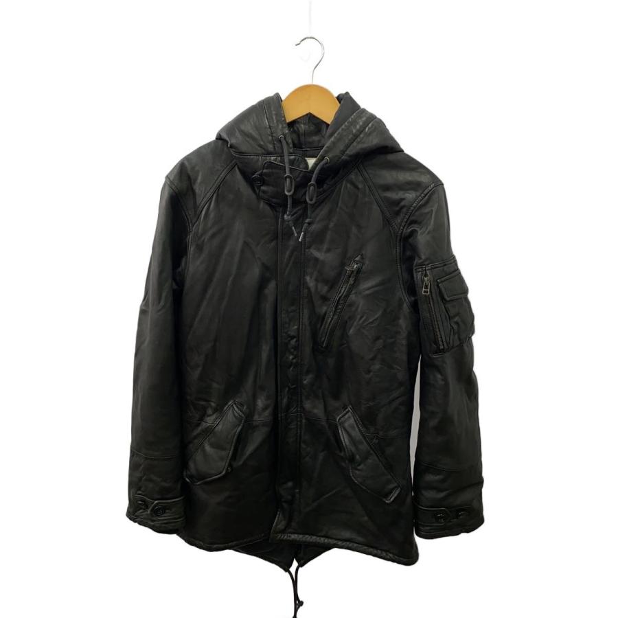AVIREX レザージャケット 黒 AVIREX◇レザージャケット・ブルゾン/L/レザー/BLK/無地 : セカンド