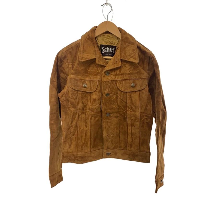 Schott レザージャケット サイズ38 ブラウン Schott◇レザージャケット・ブルゾン/38/牛革/BRW/無地 : セカンド