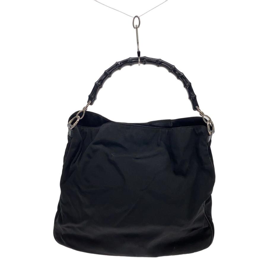 GUCCI◇ショルダーバッグ_バンブー/ナイロン/BLK/無地 : セカンド