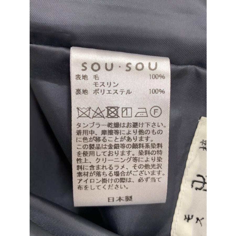 SOU・SOU◇みたて衣/菊づくし/夜来/ワンピース/M/ウール/NVY/花柄