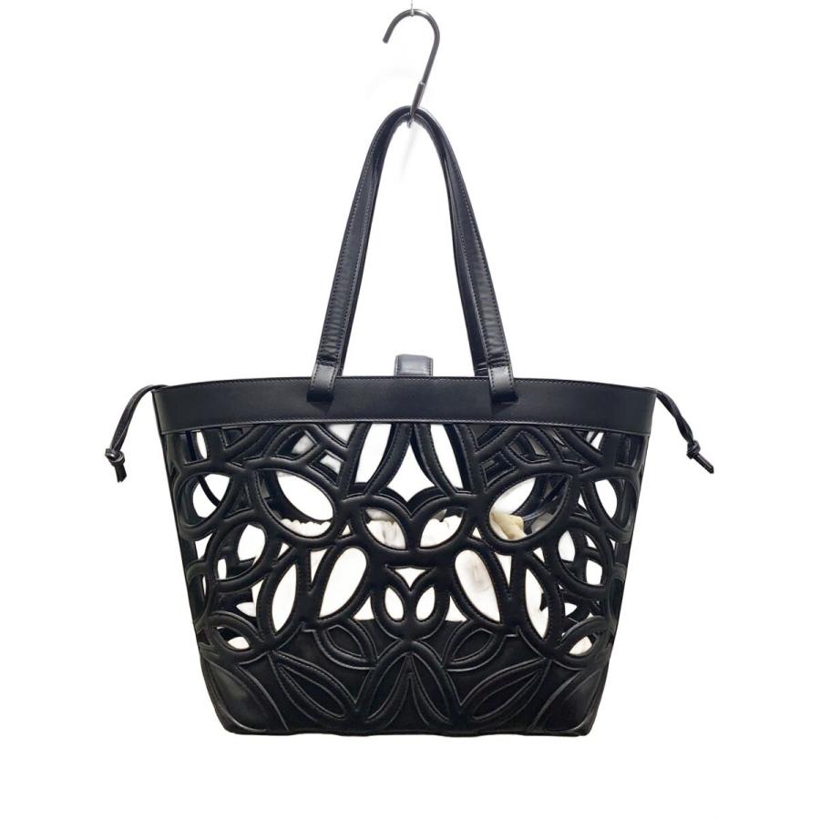 ZARA◇トートバッグ/フェイクレザー/BLK/無地 : セカンドストリート 