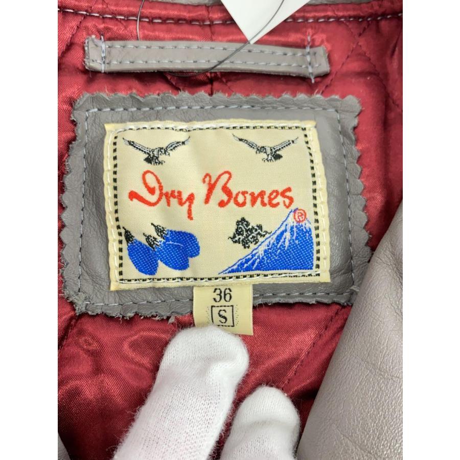 Dry Bones◆ダブルライダースジャケット/36/牛革/GRY/スタッズ｜ssol-shopping｜03