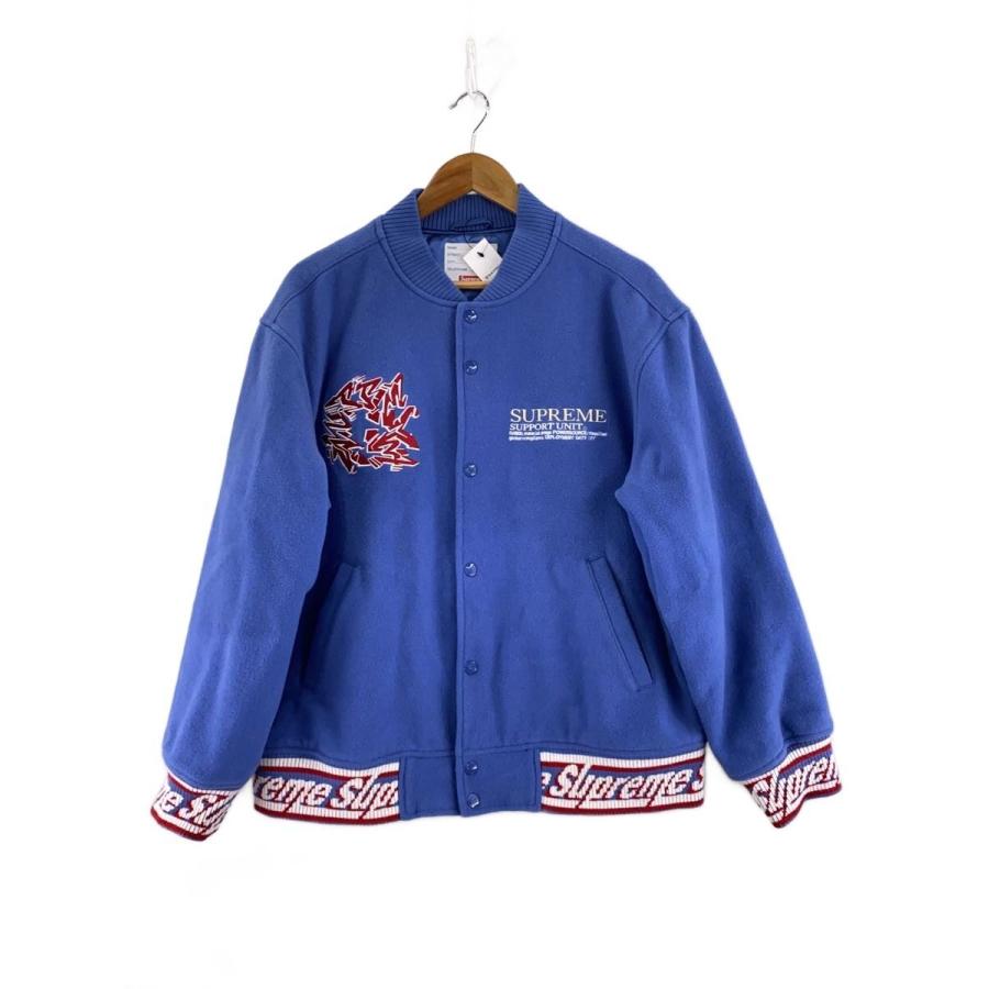 Supreme◇スタジャン/XL/ウール/BLU/21AW/UnitVarsityJacket 