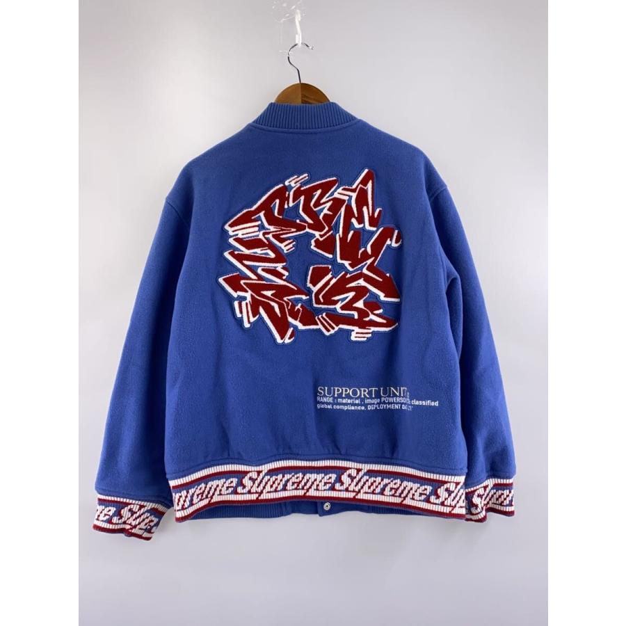 Supreme◇スタジャン/XL/ウール/BLU/21AW/UnitVarsityJacket 