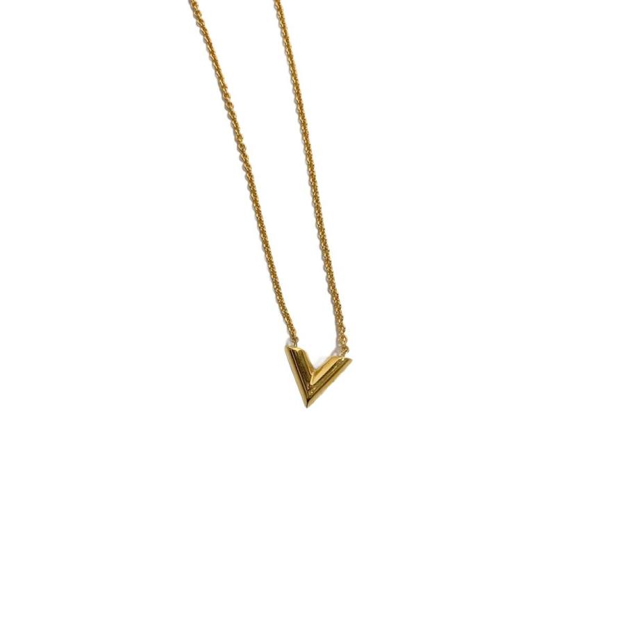 LOUIS VUITTON◇ネックレス・エセンシャルV/--/GLD/トップ有