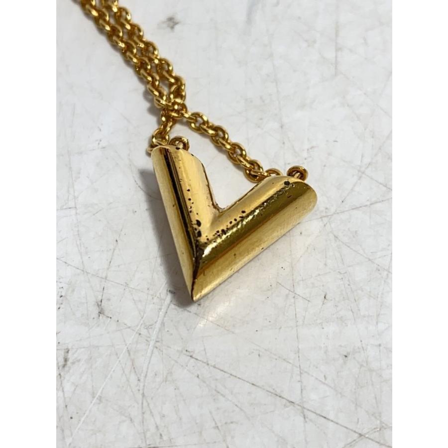 LOUIS VUITTON◇ネックレス・エセンシャルV/--/GLD/トップ有