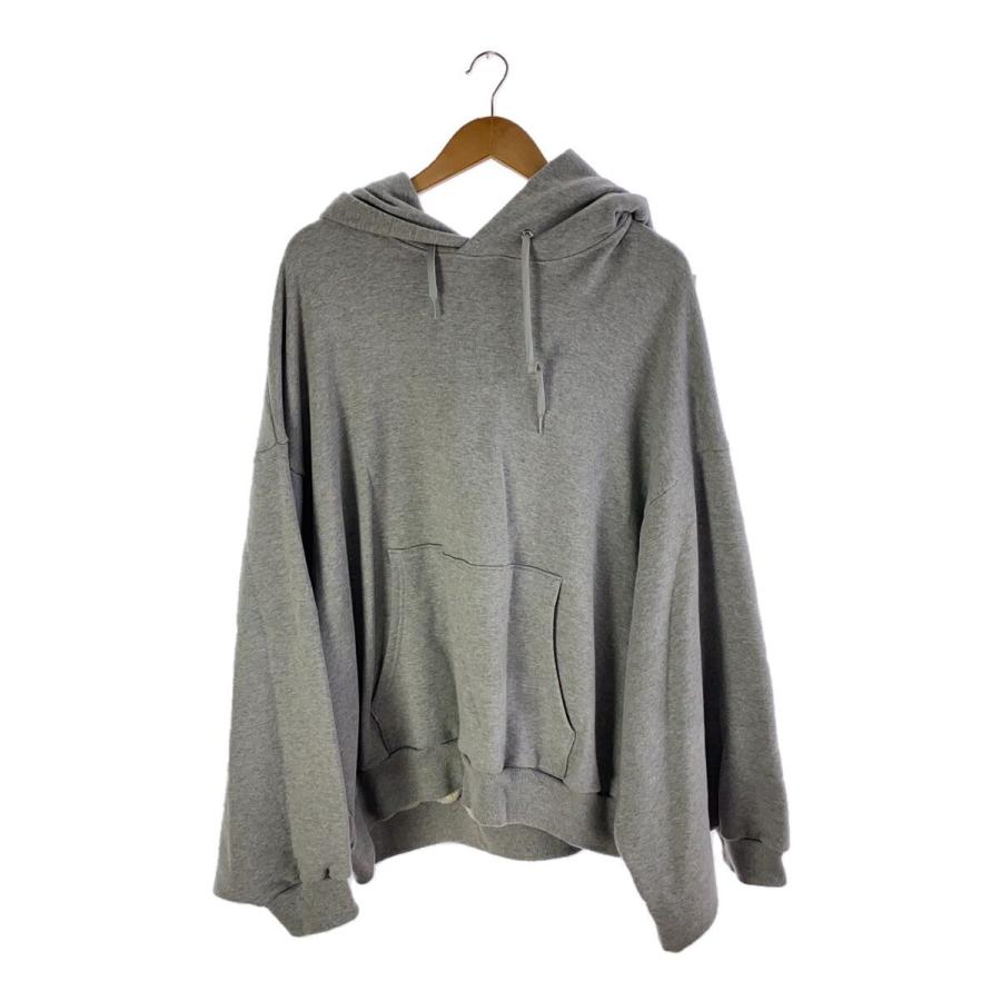 FUMITO GANRYU◇23AW/KIMONO HOODIE/パーカー/2/コットン/GRY/無地