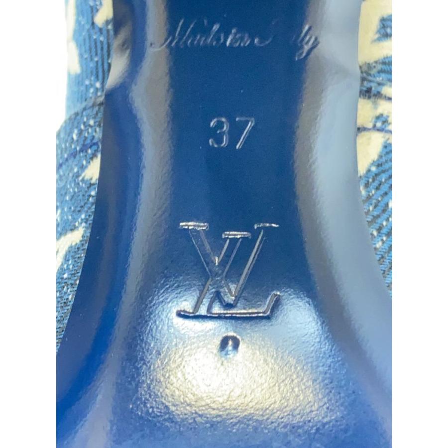 LOUIS VUITTON◇デニムシルエットラインアンクルブーツ/37/IDG