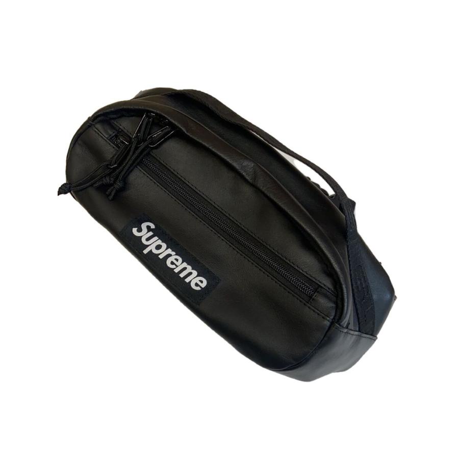 Supreme◇23AW/Leather Waist Bag/ウエストバッグ/レザー/BLK