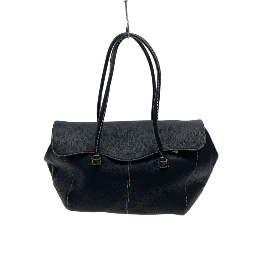 TOD'S◇ショルダーバッグ/レザー/BLK// : セカンドストリートYahoo!店