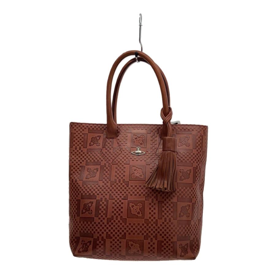 Vivienne Westwood◇タッセル付き/オーブ柄トートバッグ/レザー/BRD