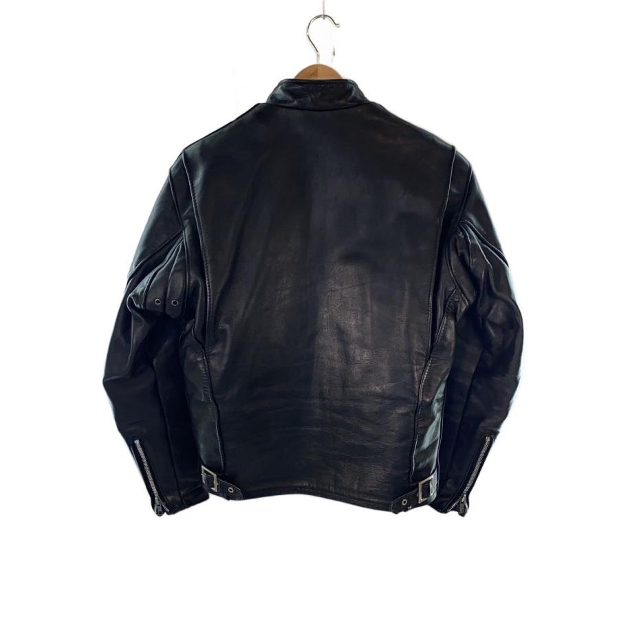 Schott◇シングルライダースジャケット/36/レザー/BLK/641