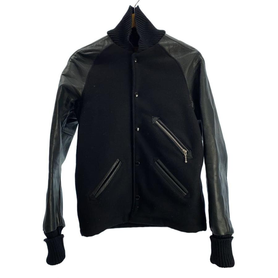 SKOOKUM◇スタジャン/36/レザー/BLK : セカンドストリートYahoo!店
